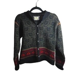 Dale of Norway Black and Red Cardigan